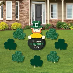 Big Dot of Happiness St. Patrick's Day - Yard Sign & Outdoor Lawn Decorations - St. Paddy's Day Party Yard Signs - Set of 8