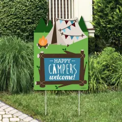 Big Dot of Happiness Happy Camper - Party Decorations - Camping Baby Shower or Birthday Party Welcome Yard Sign