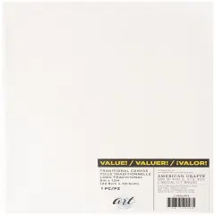 American Crafts Art Supply Basics Traditional Canvas-9"X12"