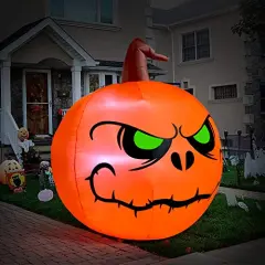 Sizonjoy 4 Ft Halloween Blow up Inflatable Pumpkin Decoration-Lighted Halloween Inflatables for Home Yard Garden Indoor and Outdoor Halloween Decoration Outdoor