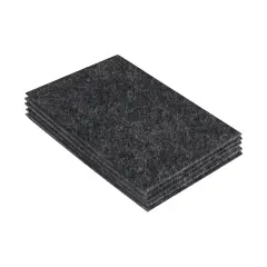 FabricLA Acrylic Felt Sheets for Crafts - Precut 9" X 12" Inches (20 cm X 30 cm) Felt Squares - Use Felt Fabric Craft Sheets for DIY, Hobby, Costume, and Decoration | Charcoal - 5 Pieces