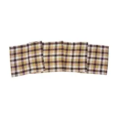 Dunmore Plaid Cocoa Thanksgiving 100% Cotton Table Runner 13" x 72"