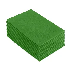 FabricLA Acrylic Felt Sheets for Crafts - Precut 9" X 12" Inches (20 cm X 30 cm) Felt Squares - Use Felt Fabric Craft Sheets for DIY, Hobby, Costume, and Decoration | Green - 12 Pieces