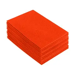 FabricLA Acrylic Felt Sheets for Crafts - Precut 9" X 12" Inches (20 cm X 30 cm) Felt Squares - Use Felt Fabric Craft Sheets for DIY, Costume, and Decoration | Neon Orange - 12 Pieces