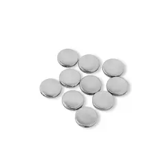 10 Pack - Polished Blank Stainless Steel Round Pendant