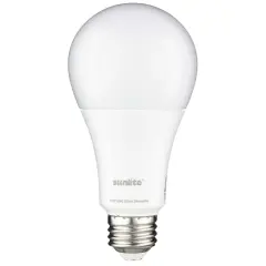 Sunlite 19w 3-Way LED A21 Dimmable 4000k Cool White E26 Medium Base Bulb