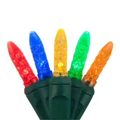 70 M5 LED Multicolor Lights red blue amber green gold and Green Wire Multi-Color