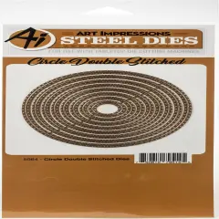 Art Impressions Die-Circle Double Stitched