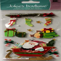 Jolee's Boutique Santa Sleigh Dimensional Stickers
