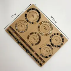 Bead Boards for Jewelry Making, Combi Bamboo Beading Board for Jewelry Bracelet Making, Beading Trays Jewelry Design Mats for Necklace, Bracelet, DIY Design-small