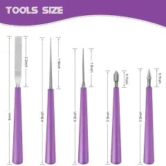 5 Pieces Bead Reamer for Jewelry Making, Bead Spinner Hole Enlarger Tool for Glass Plastic Metal Wood Beads, Remove Burrs, Enlarge Holes, Smooth Edges