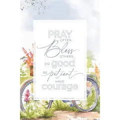 Pray Often Wood Plaque with Easel and Hook Wall Tabletop Art - 6 inches x 9 inches
