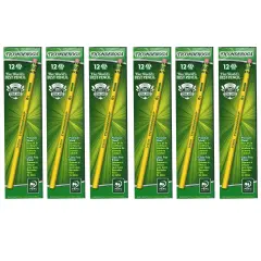 No. 2 Pencils, Unsharpened, 12 Per Pack, 6 Packs