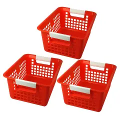 Tattle&reg; Book Basket, Red, Pack of 3