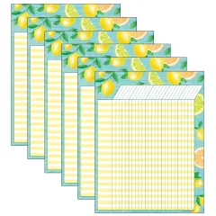 Lemon Zest Incentive Chart, Pack of 6