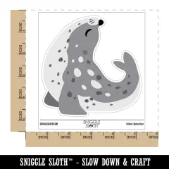 Yoga Seal Stretching Back Waterproof Vinyl Phone Tablet Laptop Water Bottle Sticker Set - 5 Pack