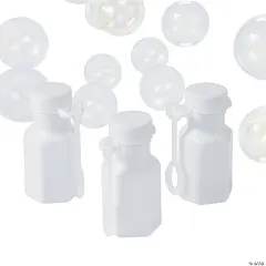 Bulk 48 Pc. Mini Hexagon Bubble Bottles White