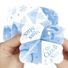 Big Dot of Happiness On Cloud 9 - Bridal or Bachelorette Party Cootie Catcher Game - Truth or Dare Fortune Tellers - Set of 12