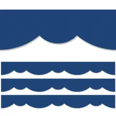 Blue Stylish Scallops EZ Border, 48 Feet, 3 Packs