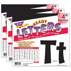 Black 4" Playful Combo Ready Letters&reg;, 3 Packs