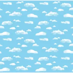 Bulletin Board Art Paper, Clouds, 48" x 12', 4 Rolls