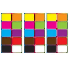 Non-Magnetic Mini Whiteboard Erasers, Assorted, 10 Per Pack, 3 Packs