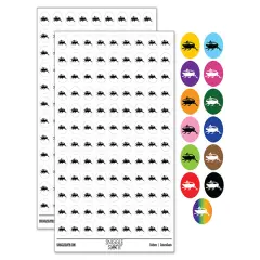 Grasshopper Insect Solid 200+ 0.50" Round Stickers Rainbow
