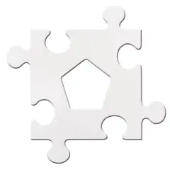 Picture Frame Puzzle Pieces, 24 Per Pack, 2 Packs