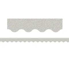 Silver Glitz Scalloped Border Trim, 35 Feet Per Pack, 3 Packs