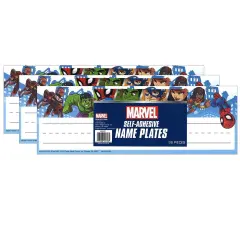 Marvel&trade; Super Hero Self-Adhesive Name Plates, 36 Per Pack, 3 Packs