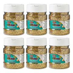 Creative Arts&trade; Gold Glitter 4 oz. Jar, Pack of 6