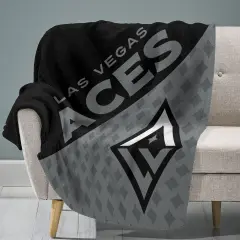 Sleep Squad Las Vegas Aces Logo 60&rdquo; x 80&rdquo; Raschel Plush Throw Blanket