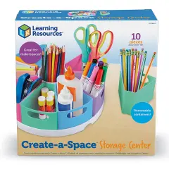 10 Piece set Art/Desk Organizer for Kids, Crayon/Homeschool Organizers and Storage Pastel