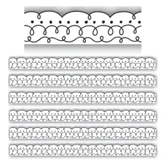 Squiggles and Dots Die-Cut Border Trim, 35 Feet Per Pack, 6 Packs
