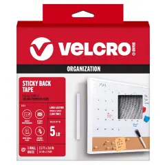 VELCRO(R) Brand Sticky Back Tape .75X15'-White