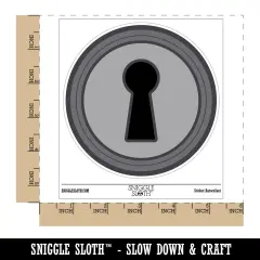 Keyhole Door Lock Waterproof Vinyl Phone Tablet Laptop Water Bottle Sticker Set - 5 Pack