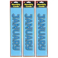 Monthly Calendar Cards, 12 Per Pack, 3 Packs