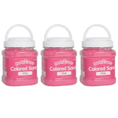 Colored Sand - Pink - 2.2 lb. Jar - Pack of 3