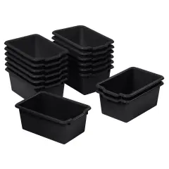 Scoop Front Storage Bins, Multipurpose Organization, 15-Pack Black