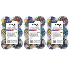 Push Pin, Paper Clip, Binder Clip, Magnetic Button Combo Set, 269 Pieces Per Set, 3 Sets