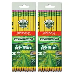 No. 2 Pencils, Pre-Sharpened, 30 Per Pack, 2 Packs