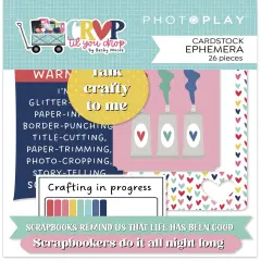 Crop 'Til You Drop Ephemera Cardstock Die-Cuts-26 Pieces