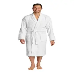PORT AUTHORITY&reg; Terry Shawl Collar Robe White
