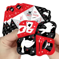 Big Dot of Happiness Ta-Da, Magic Show - Magical Birthday Party Cootie Catcher Game - Jokes and Dares Fortune Tellers - Set of 12
