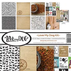 Reminisce Collection Kit 12"X12"-Love My Dog