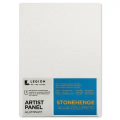 Stonehenge Aqua Coldpress Pre-Mounted Aluminum Panel 5"X7"-White, For Wet Media