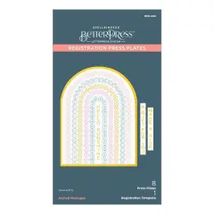 Spellbinders BetterPress Press Plate & Die Set-Arched messages Registration