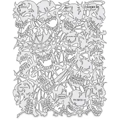 Iwata Artool Freehand Template - Set of 4, Return of Skull Master