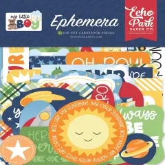 Echo Park Cardstock Ephemera 33/Pkg-Icons, My Little Boy