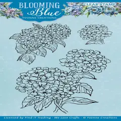 Find It Trading Yvonne Creations Clear Stamp-Hydrangea, Blooming Blue